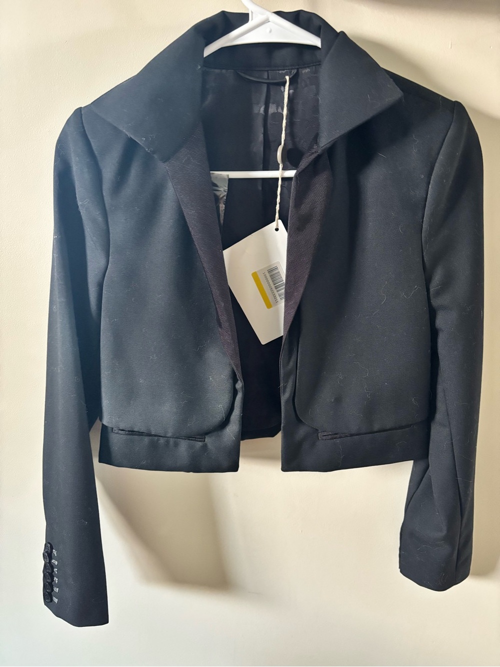 Karl Lagerfeld Cropped Black Blazer Jacket